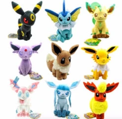9 Stk. Pokemon Kuscheltiere: Nachtara Evoli Etc.