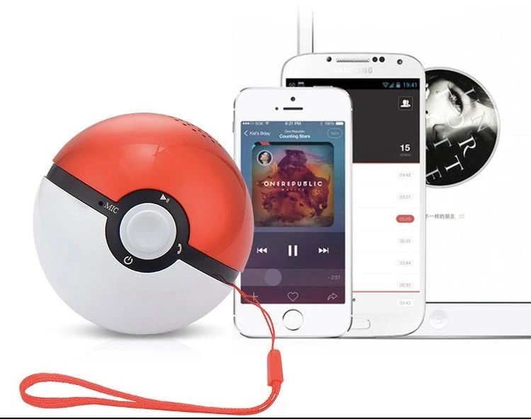 Pokemon Go Pokeball Portabler Super Bass Lautsprecher 1 Pokemon Go Pokeball Portabler Super Bass Lautsprecher