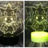 Pikachu Pokemon Cosplay 3D LED Lampe Mit Farbwechsel