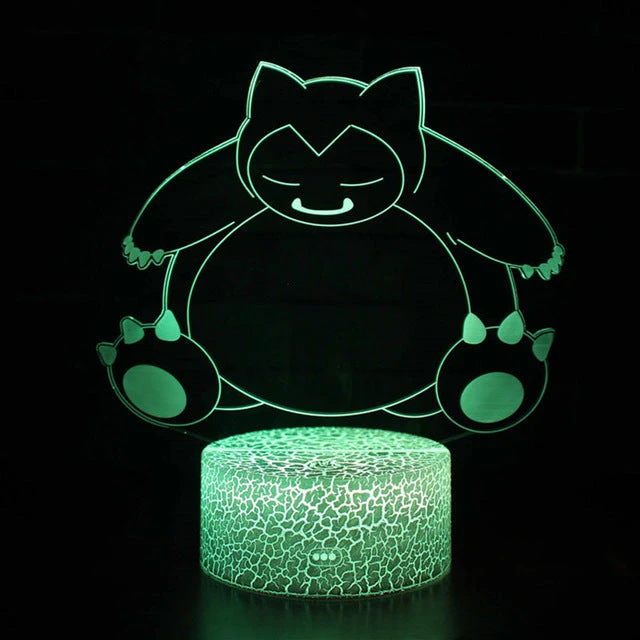 Snorlax Relaxo Nachtlicht Tischlampe 3D LED Lampe 3 Snorlax Relaxo Nachtlicht Tischlampe 3D LED Lampe – Bild 3