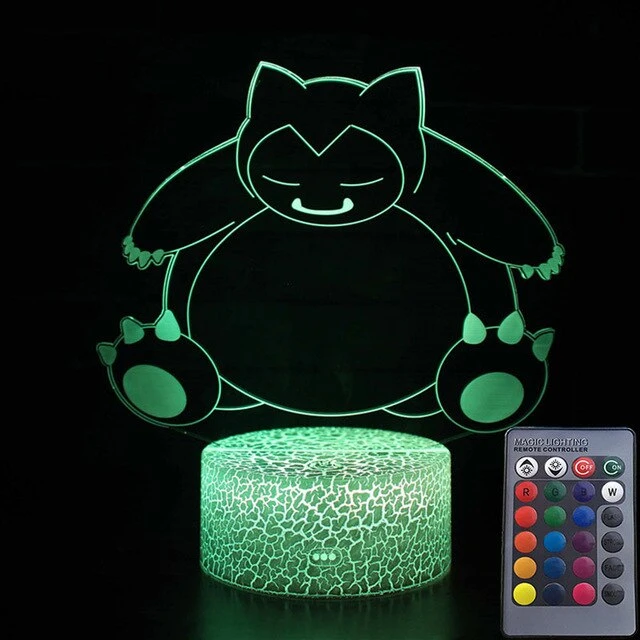 Snorlax Relaxo Nachtlicht Tischlampe 3D LED Lampe 2 Snorlax Relaxo Nachtlicht Tischlampe 3D LED Lampe – Bild 2