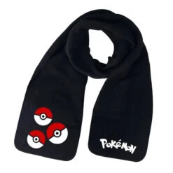 Pokemon Pokeball Schwarzer Schal