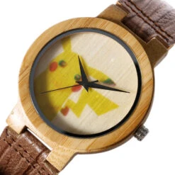 Pikachu Pokemon Bambus Holz Armbanduhr -Pkm.store-verkäufe product image 135719767