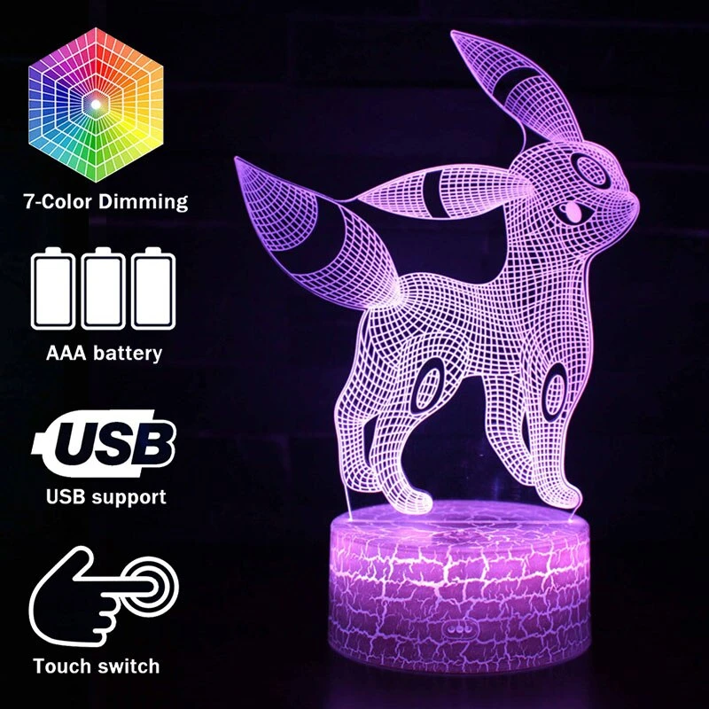 Pocket Monster Nachtara Umbreon 3D Lampe 2 Pocket Monster Nachtara Umbreon 3D Lampe – Bild 2