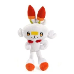 Hopplo / Scorbunny Mit Flammen Ohren (ca. 35cm) Pokemon Schwert Und Schild