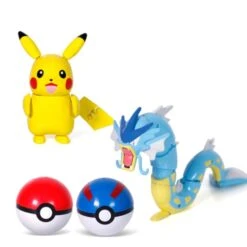Pokemon Pokeball Set Mit Figur (Pikachu, Glurak, Bisaflor, Turtok, Garados) -Pkm.store-verkäufe product image 1533669365