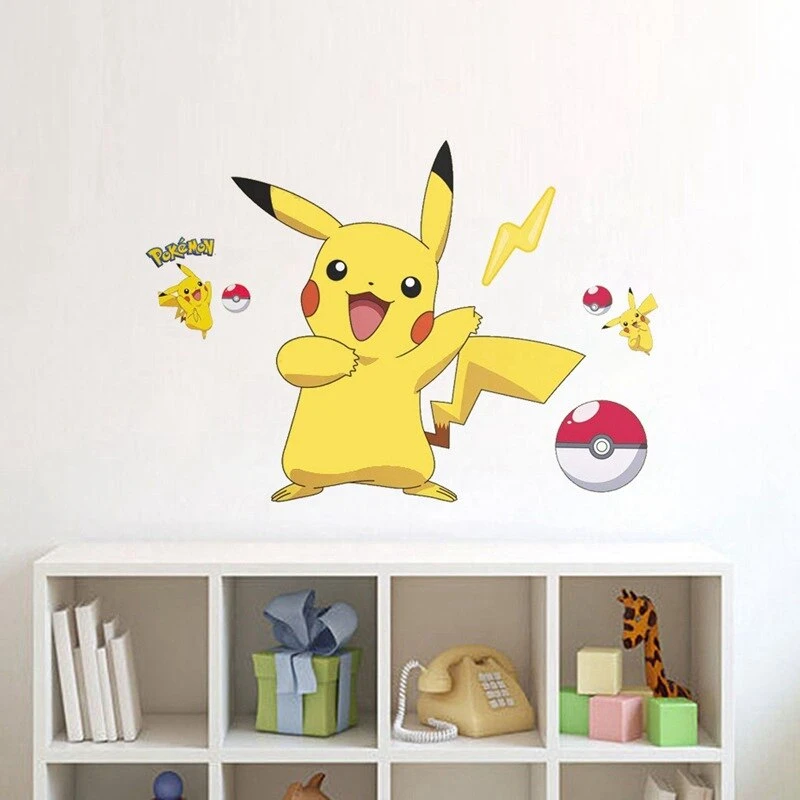 Pikachu Wand Sticker Aufkleber 3 Pikachu Wand Sticker Aufkleber – Bild 3