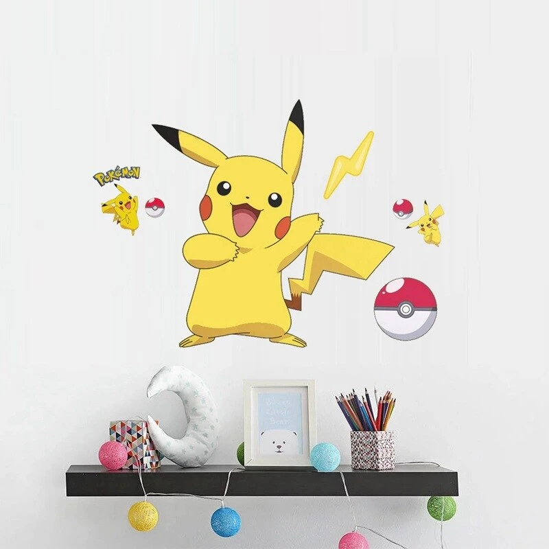 Pikachu Wand Sticker Aufkleber 2 Pikachu Wand Sticker Aufkleber – Bild 2