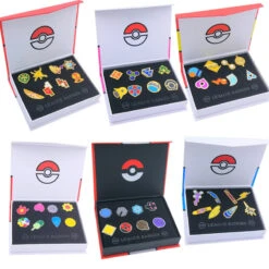 Pokemon Gym Badges Kanto, Johto, Hoenn, Sinnoh, Unova, Kalos (6 Varianten)