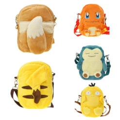 Pokemon (Charmander, Psyduck, Pikachu, Eevee, Snorlax) Plüsch Kinder Tasche