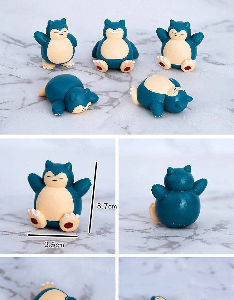 Relaxo Snorlax Figuren Set Mit 5 Figuren 2 Relaxo Snorlax Figuren Set Mit 5 Figuren – Bild 2