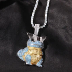 Schiggy Squritle - Stylishe Pokemon Hip Hop Hals Kette -Pkm.store-verkäufe product image 1757066393