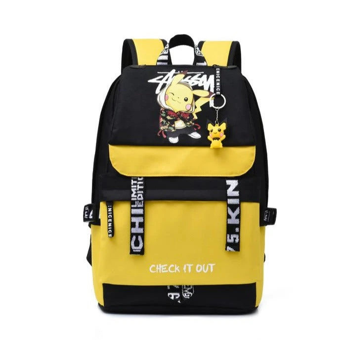 Großer Pokemon Schulrucksack Mit USB Ladebuchse Im Pikachu Look 2 Großer Pokemon Schulrucksack Mit USB Ladebuchse Im Pikachu Look – Bild 2