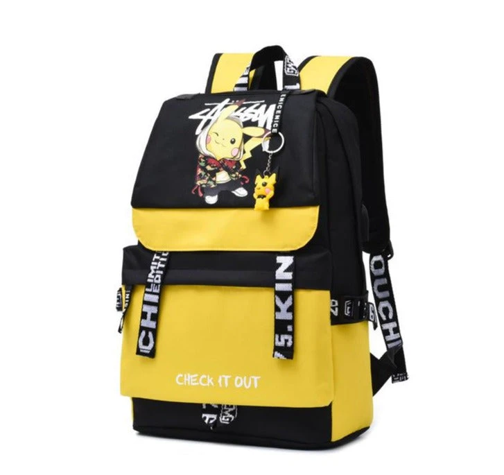 Großer Pokemon Schulrucksack Mit USB Ladebuchse Im Pikachu Look 3 Großer Pokemon Schulrucksack Mit USB Ladebuchse Im Pikachu Look – Bild 3