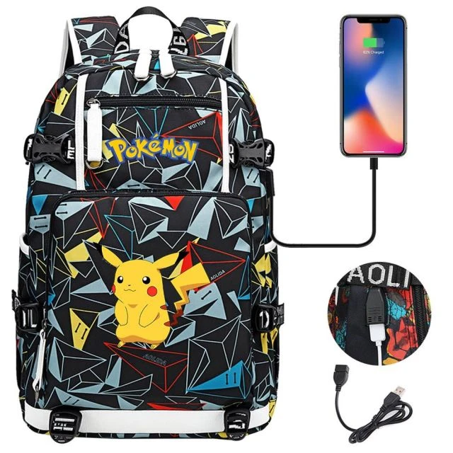 Pokemon Rucksack Mit USB - Ideal Für Laptops 19 Pokemon Rucksack Mit USB - Ideal Für Laptops – Bild 19