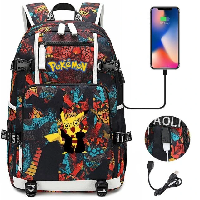 Pokemon Rucksack Mit USB - Ideal Für Laptops 18 Pokemon Rucksack Mit USB - Ideal Für Laptops – Bild 18