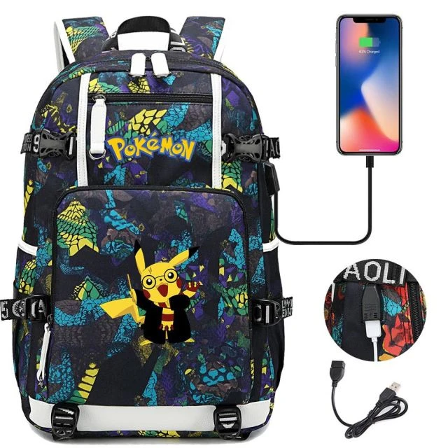 Pokemon Rucksack Mit USB - Ideal Für Laptops 5 Pokemon Rucksack Mit USB - Ideal Für Laptops – Bild 5