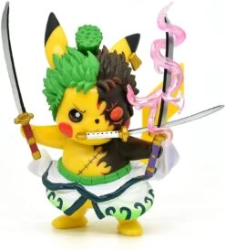 Pikachu Anime Kawaii Cosplay Roronoa Zoro Pokemon Figur (ca. 10cm)