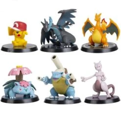 6er Set Pokemon Figuren: Pikachu, Glurak, Turtok, Mewtwo Und Bisaflor -Pkm.store-verkäufe product image 1843191423