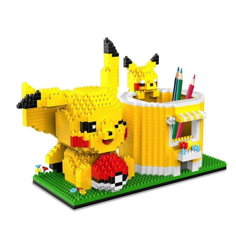 Pokemon Pikachu Baustein Set Als Stiftehalter 1 Pokemon Pikachu Baustein Set Als Stiftehalter
