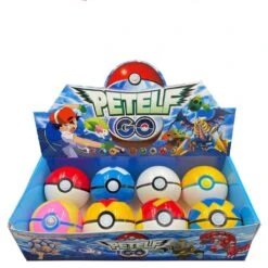 Große Pokebälle (ca. 8cm) Mit Figuren (8 Stk. Im Spiel Set)