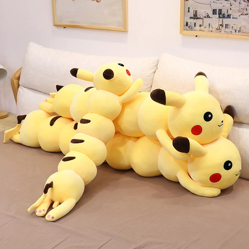 Riesiger Pikachu Kuschelwurm Stofftier 13 Riesiger Pikachu Kuschelwurm Stofftier – Bild 13