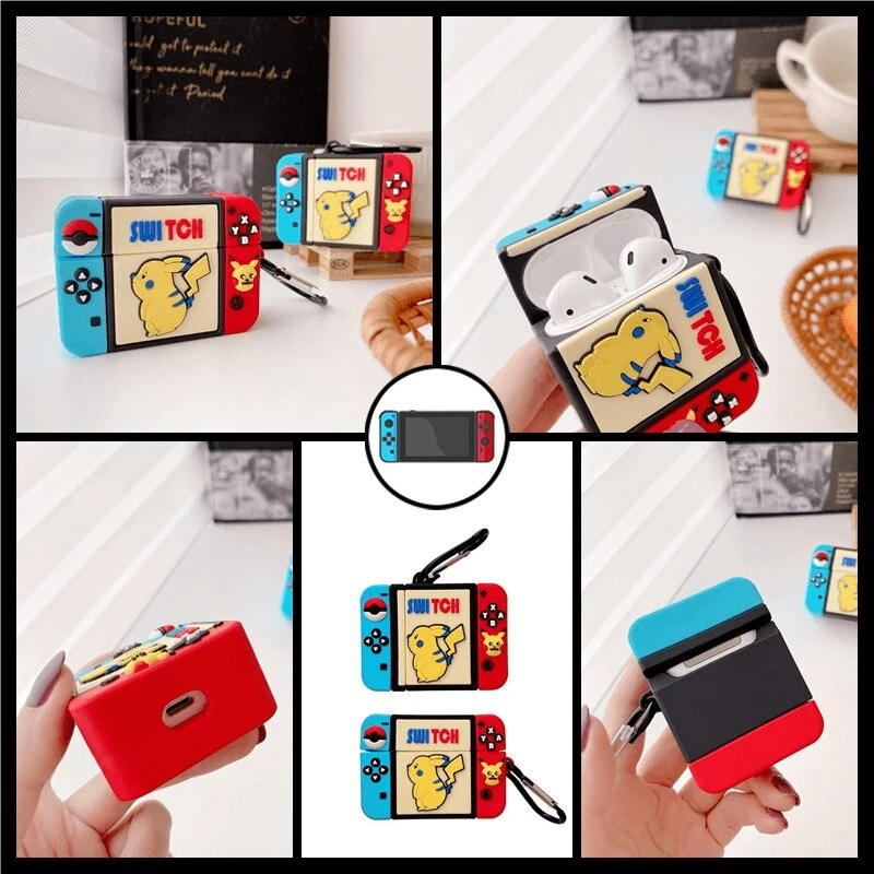 Schutzhülle Im Nintendo Switch-Style Für Apple AirPods 1, 2, 3 Und Pro Kopfhörer 2 Schutzhülle Im Nintendo Switch-Style Für Apple AirPods 1, 2, 3 Und Pro Kopfhörer – Bild 2
