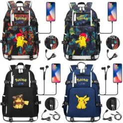 Pokémon Rucksack Mit Smartphone Ladefunktion