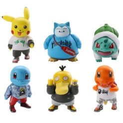 Pokemon Figuren Set - Pikachu Squirtle Charmander Psyduck
