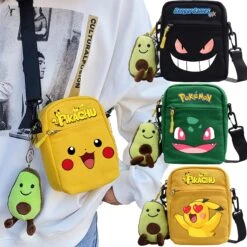 Canvas Pokemon Messenger Tasche, Slingbag Umhängetasche In Vielen Motiven
