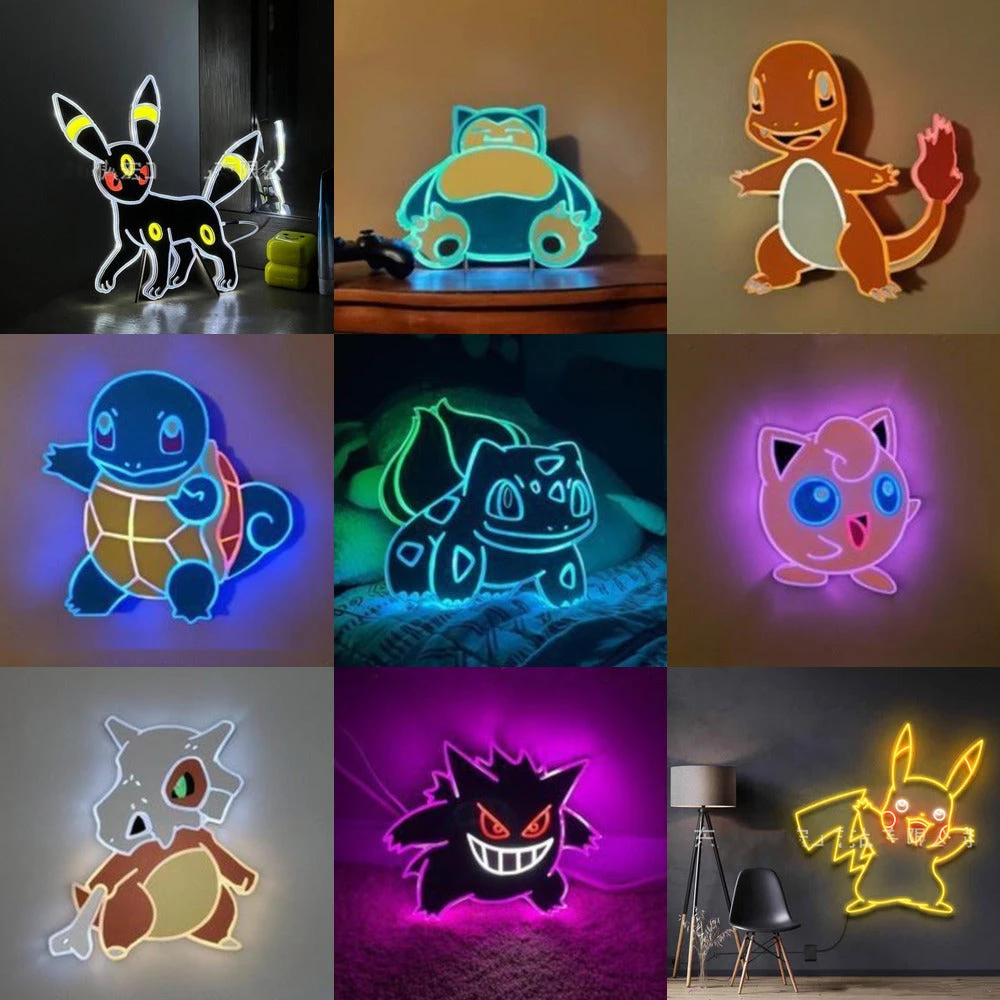 Pokémon LED Neonlicht Wandlampe 1 Pokémon LED Neonlicht Wandlampe