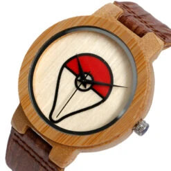 Pokeball Pokemon Bambus Holz Armbanduhr -Pkm.store-verkäufe product image 262503978