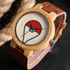 Pokeball Pokemon Bambus Holz Armbanduhr -Pkm.store-verkäufe product image 291909737