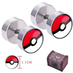 Pokemon Go Pokeball Ohrstecker - Ohrringe Mit Geschenktruhe 6 Pokemon Go Pokeball Ohrstecker - Ohrringe Mit Geschenktruhe -Pkm.store-verkäufe product image 566260780