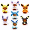Pokemon Cosplay Set (7 Plüsch Figuren, 19-22cm)