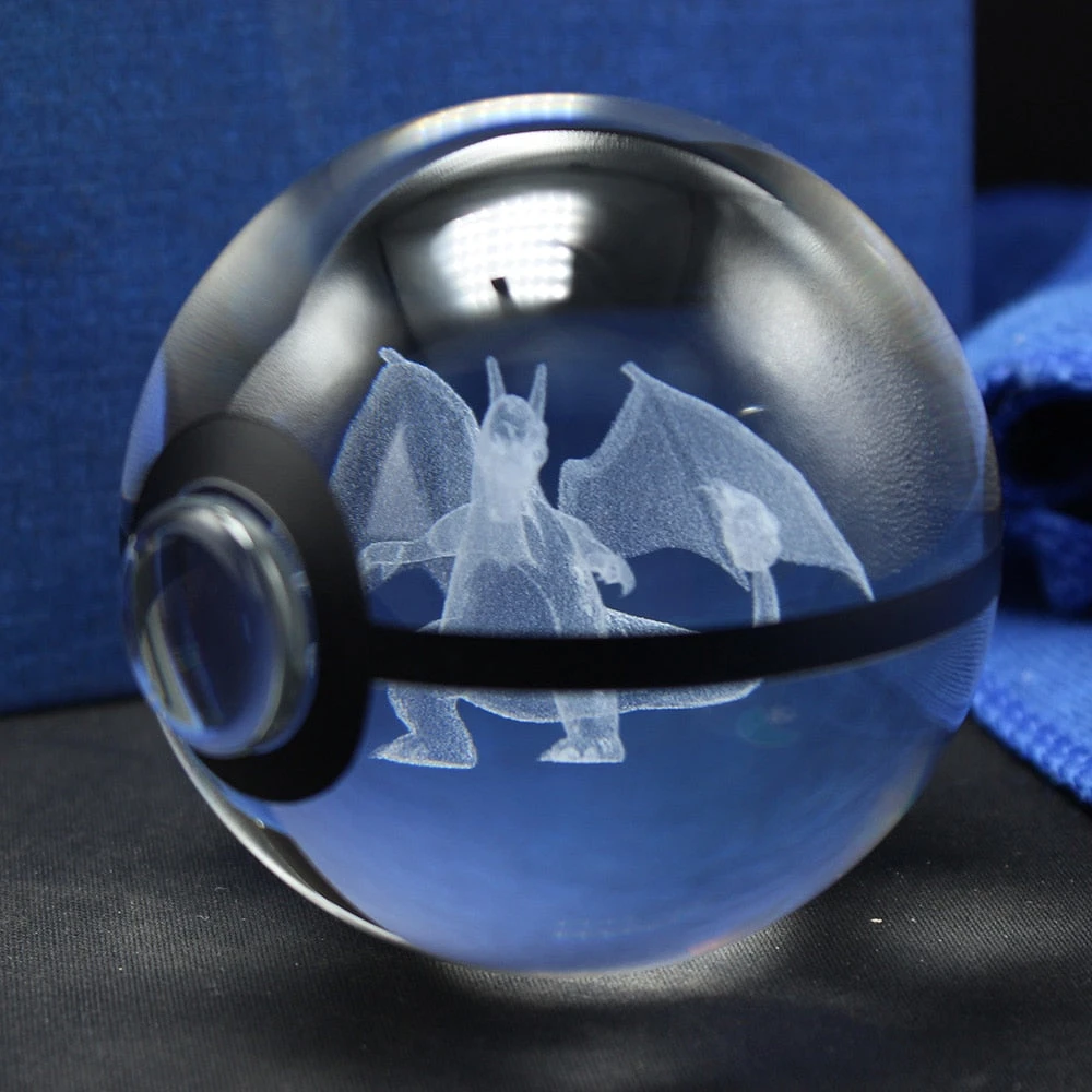 Charizard Glurak Crystal Pokemon Go Ball Mit 3D Effekt 1 Charizard Glurak Crystal Pokemon Go Ball Mit 3D Effekt